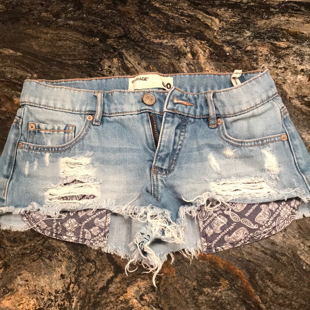 Garage brand jean shorts